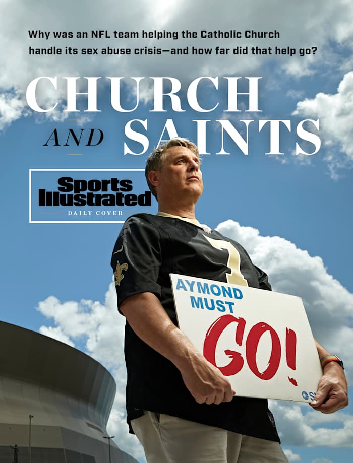 A survivor of clergy abuse and a longtime Saints season-ticket holder, Kevin Bourgeois wants New Orleans Archbishop Gregory Aymond replaced—and says the Saints are “not to be trusted.”